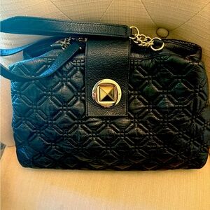 Kate Spade Astor Court Elena Black Quilted Leather Purse Bag